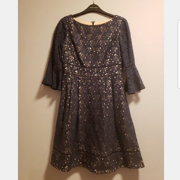 Eliza J Dresses & Skirts - Navy bell sleeve lace dress Eliza J Dresses & Skirts - Navy bell sleeve lace dress